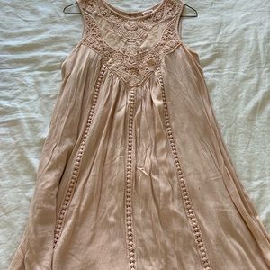 Mossimo blush pink embroidered dress
